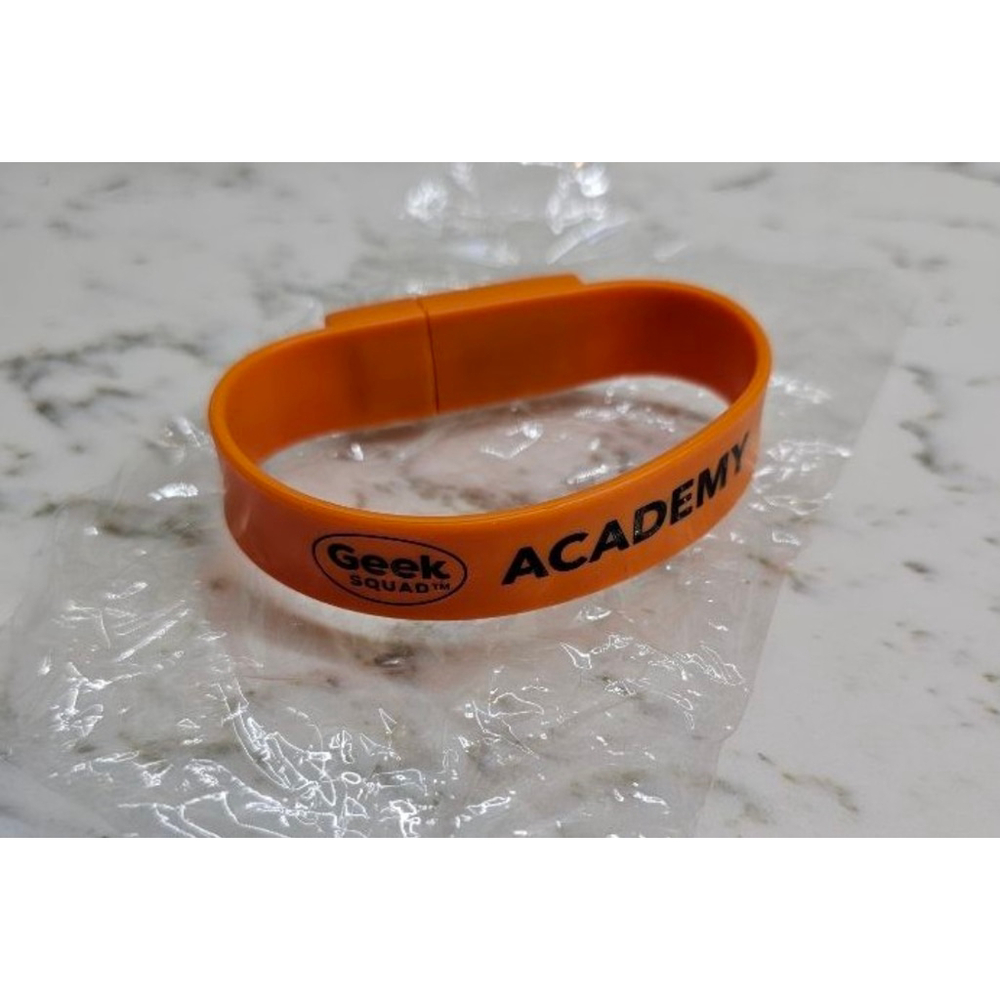 Geek Squad Orange 2GB USB Flash Drive Bracelet One Size